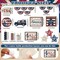 20 Pcs 4th of July 250th Anniversary Patriotic Tiered Tray Decor Set – Rustic USA Flag Wooden Signs for Independence Day, Memorial Day & Labor Day Home Decorations